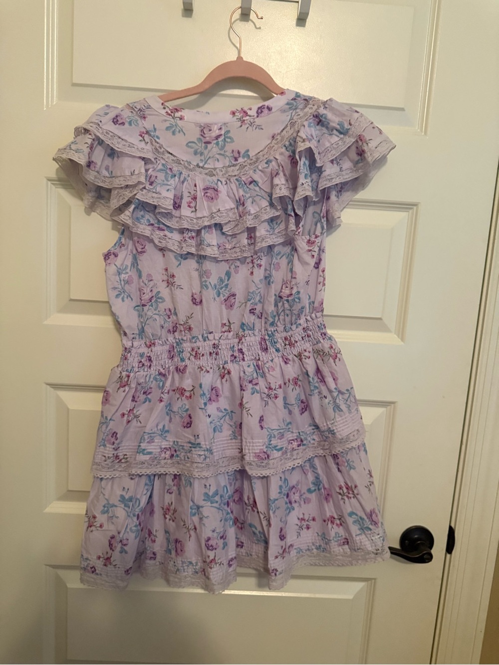 LoveShackFancy x Target Lilac Floral Ruffle Dress - Picture 7 of 7